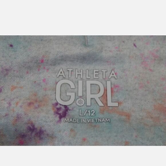 Athleta Girls paint splatter leggings Large 12 - Picture 5 of 6